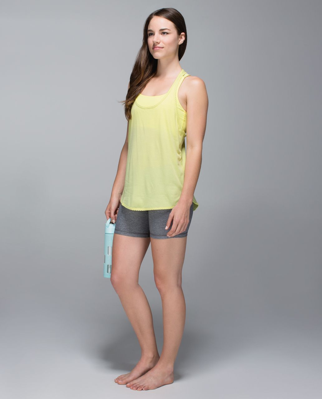 Lululemon 105 F Singlet - Heathered Sheer Lemon