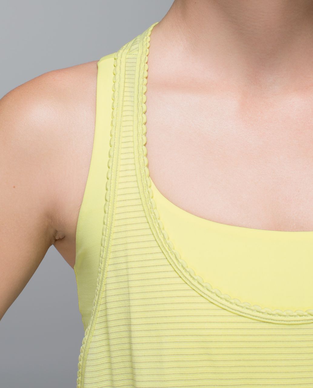 Lululemon 105 F Singlet - Heathered Sheer Lemon