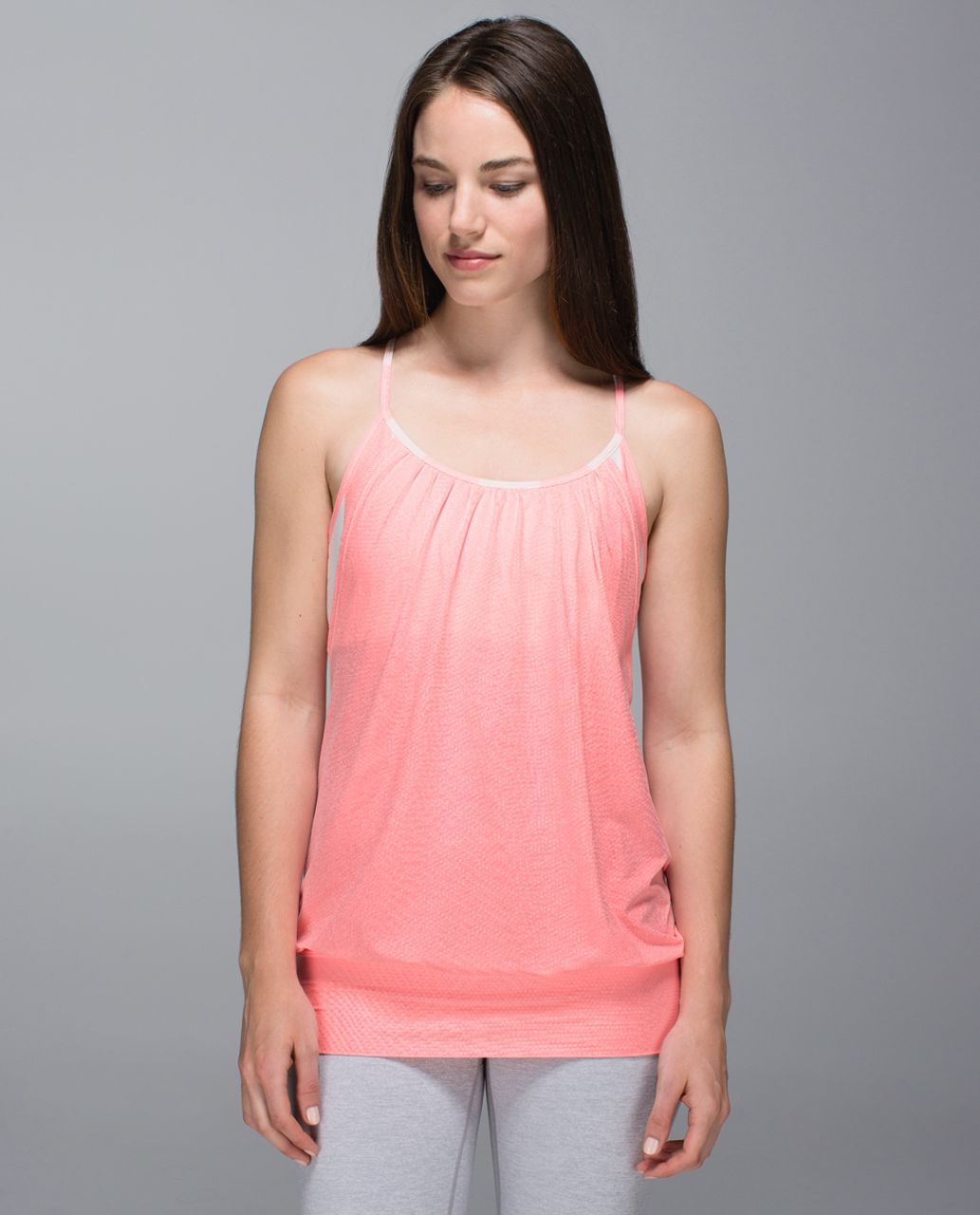 Lululemon No Limits Tank - Bleached Coral / Steep Stripe Bleached Coral Horizontal