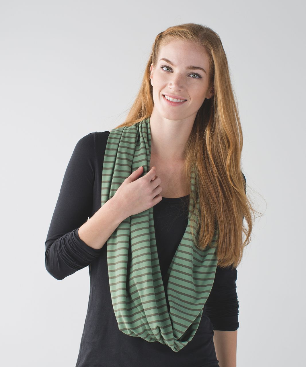 Lululemon Vinyasa Scarf *Rulu - Deenie Stripe Desert Olive Fatigue Green