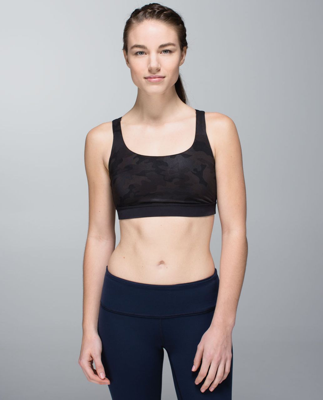 Lululemon Energy Bra - Savasana Camo 20cm New Black - lulu fanatics