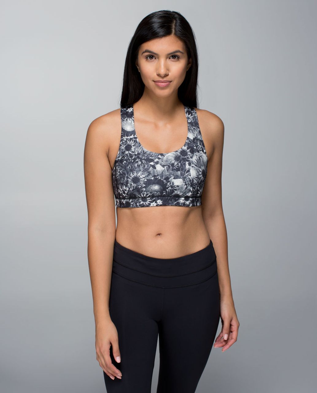 Lululemon All Sport Bra - Flowabunga Black Angel Wing