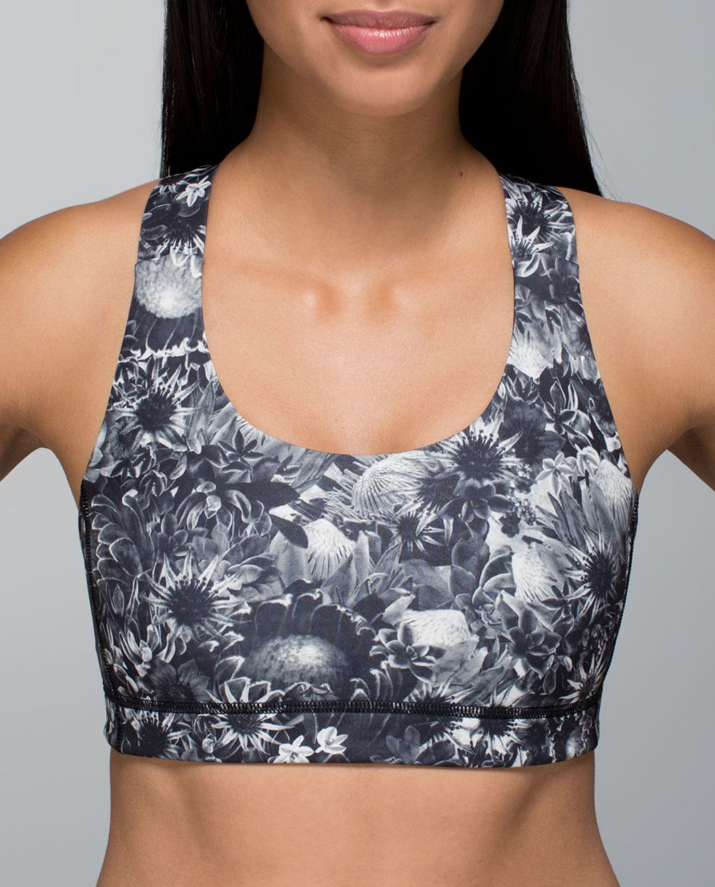 Lululemon All Sport Bra - Flowabunga Black Angel Wing