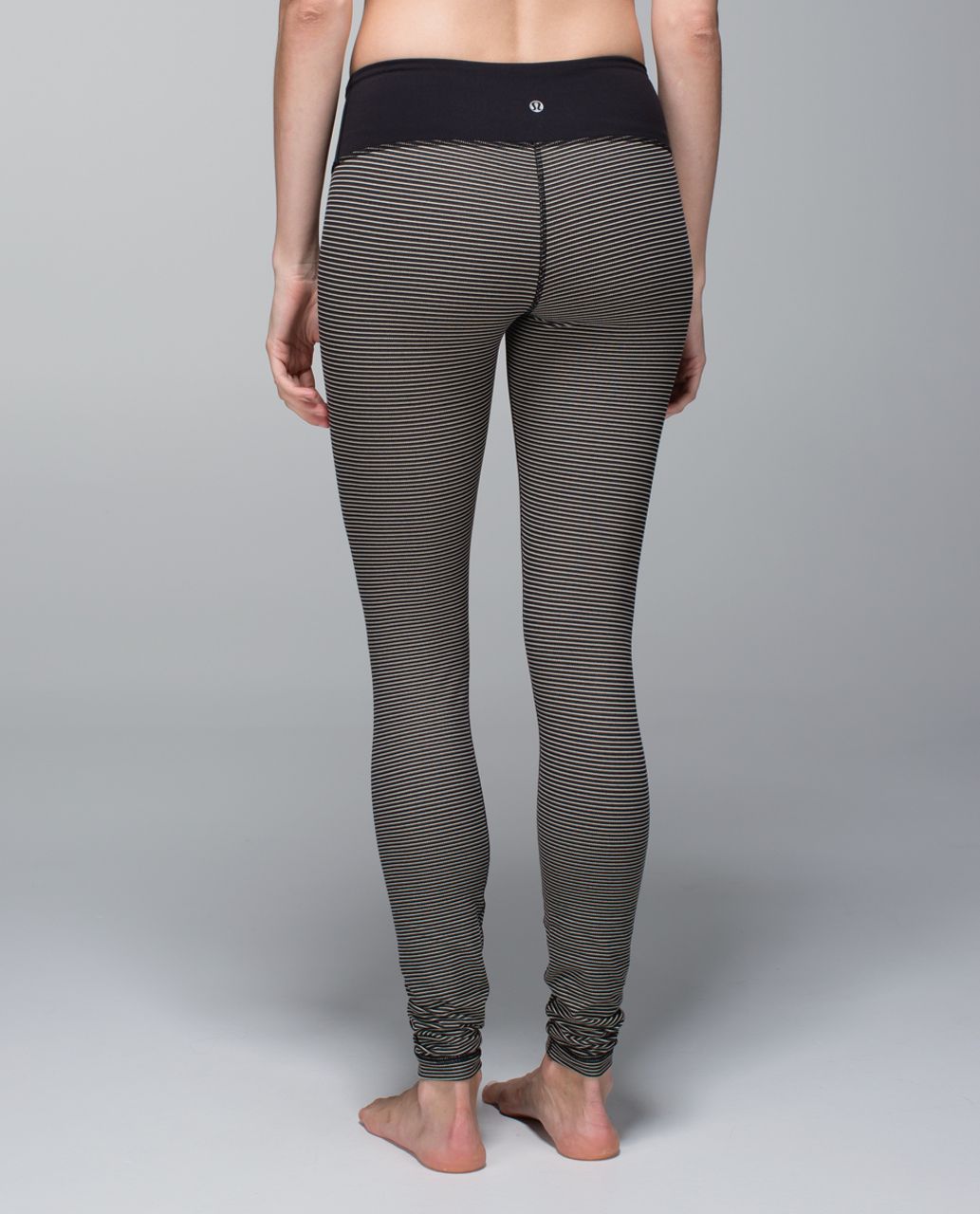 Lululemon Wunder Under Pant *Full-On Luon - Super Stripe Black Mojave Tan / Mojave Tan / Black