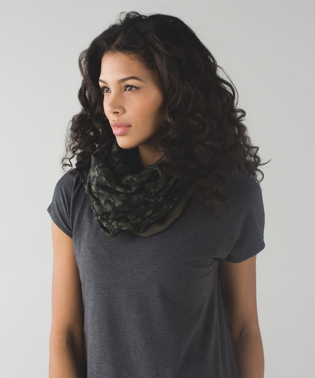 Lululemon Vinyasa Scarf *Cotton - Mystic Jungle Fatigue Green Black