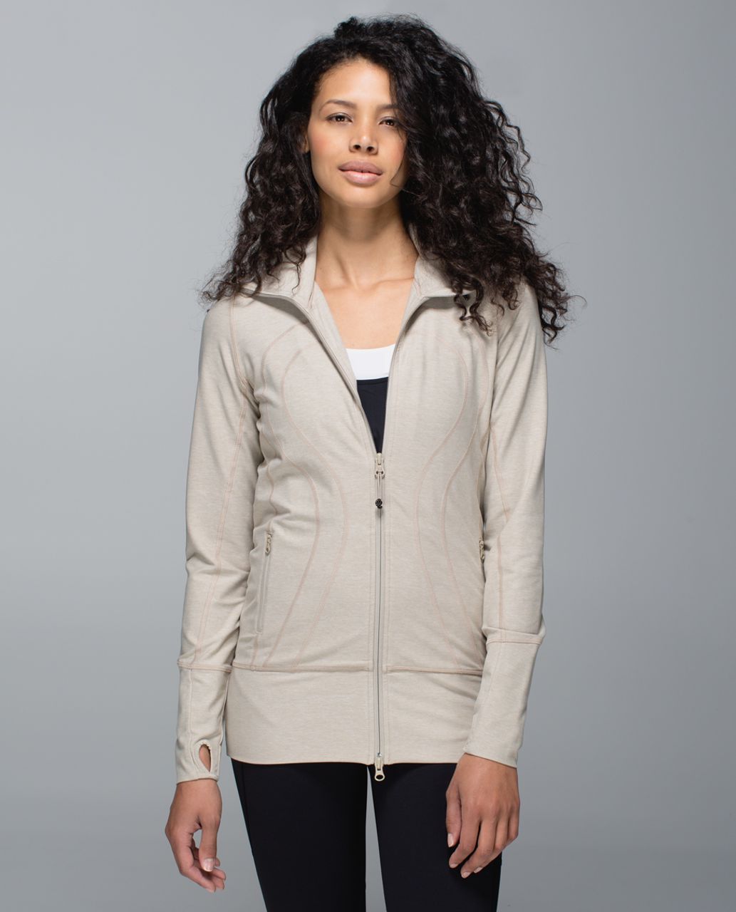 Lululemon Stride Jacket - Black Glacier Lace Embossed / Black - lulu  fanatics