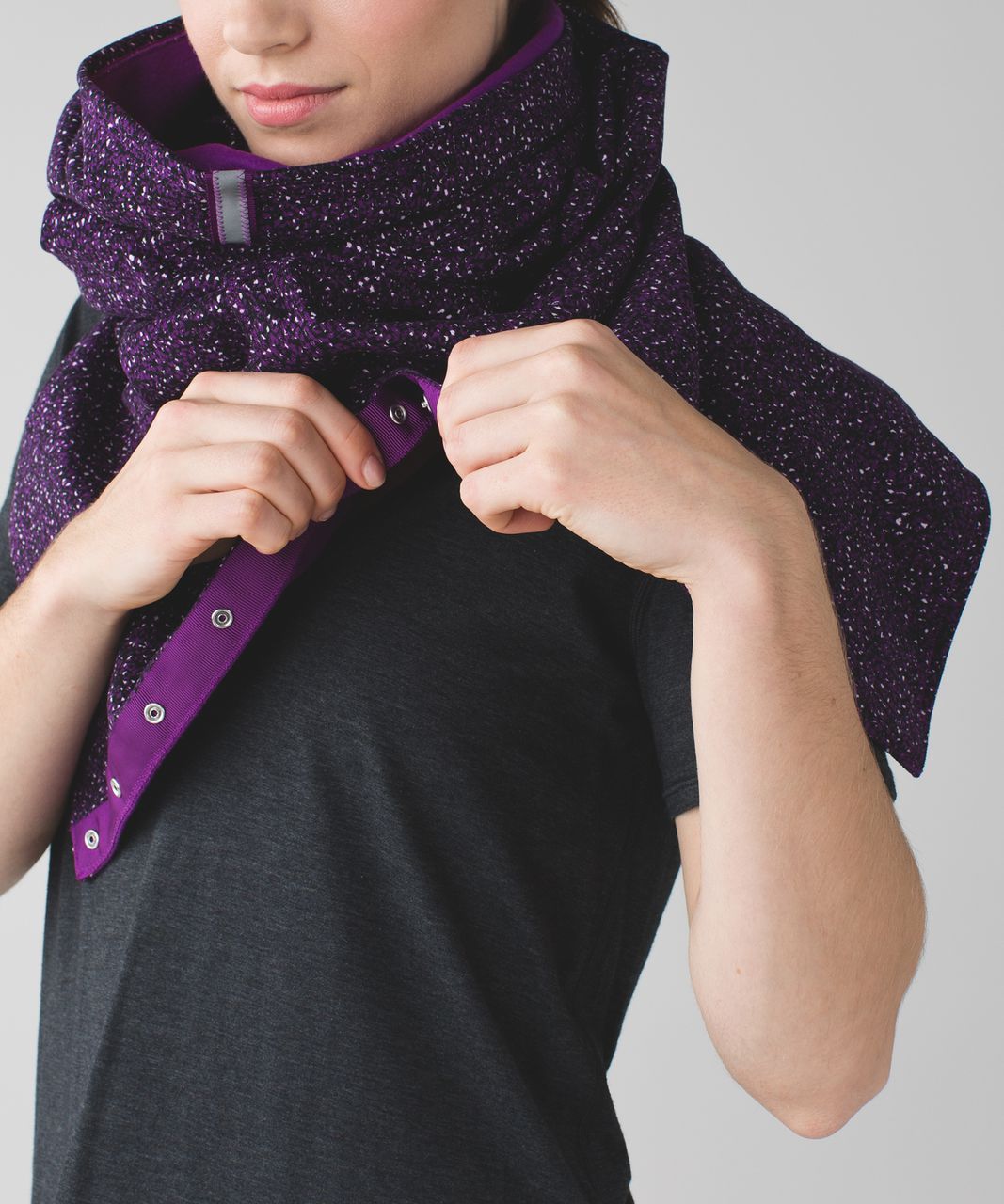 Lululemon Vinyasa Scarf *Fleece - Flashback Static Powdered Rose Tender Violet / Tender Violet