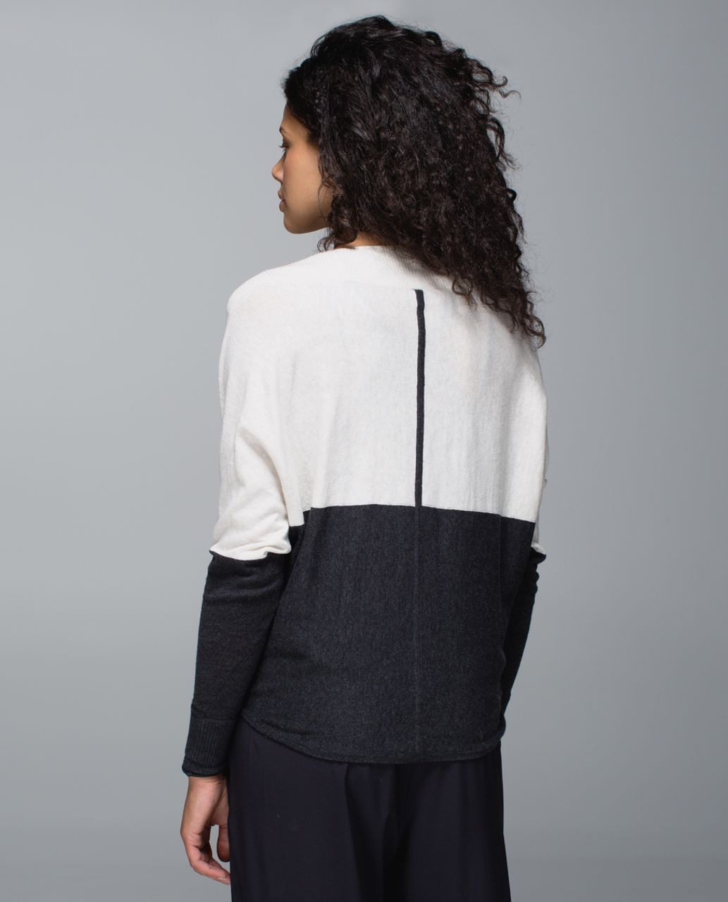 Lululemon After Class Cardigan - Heathered White / Heathered Black