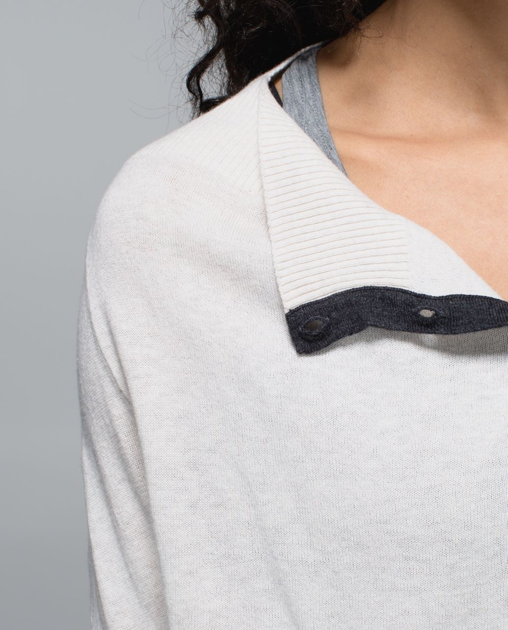 Lululemon After Class Cardigan - Heathered White / Heathered Black