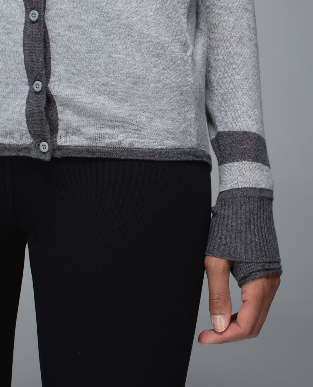 Lululemon After Class Cardigan - Heathered Medium Grey / Heathered Dark Grey / Heathered Dark Grey