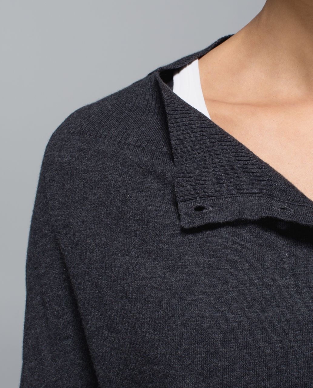 Lululemon After Class Cardigan - Heathered Black / Heathered White