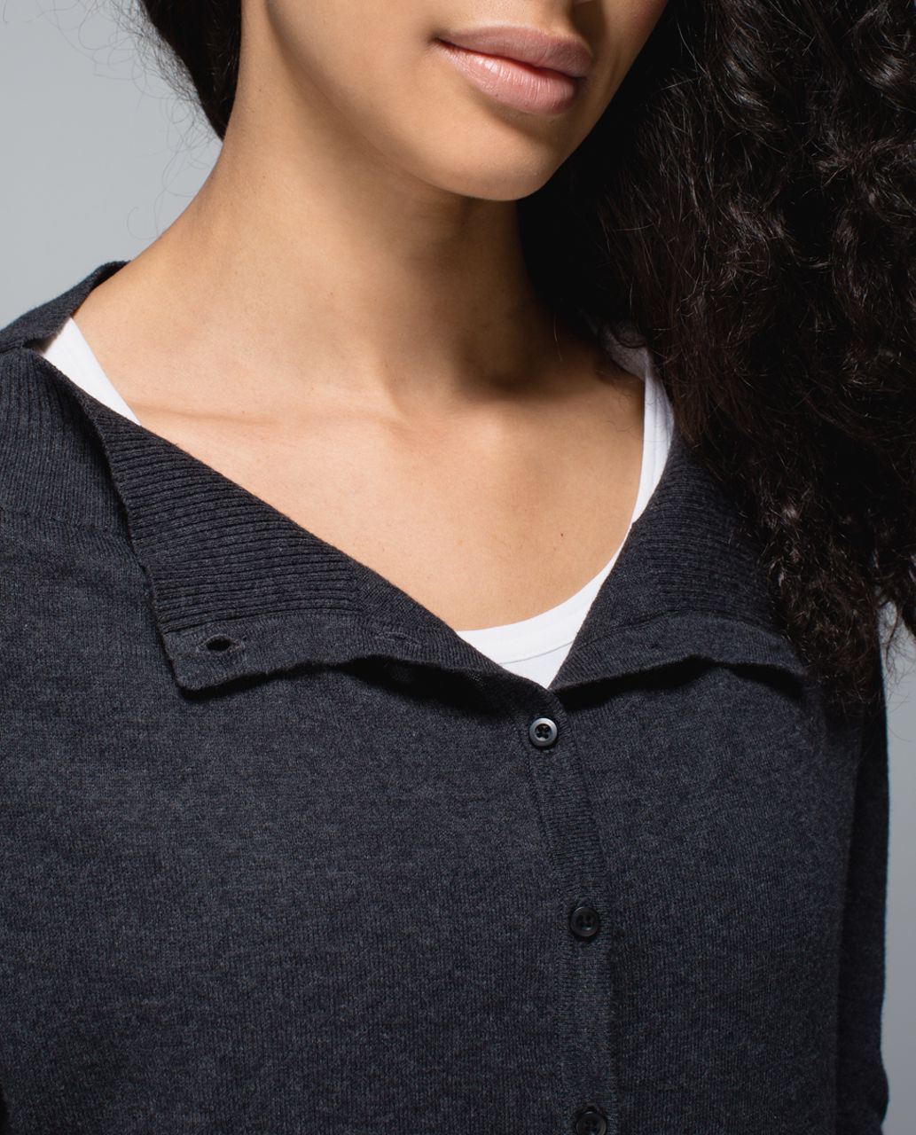 Lululemon After Class Cardigan - Heathered Black / Heathered White