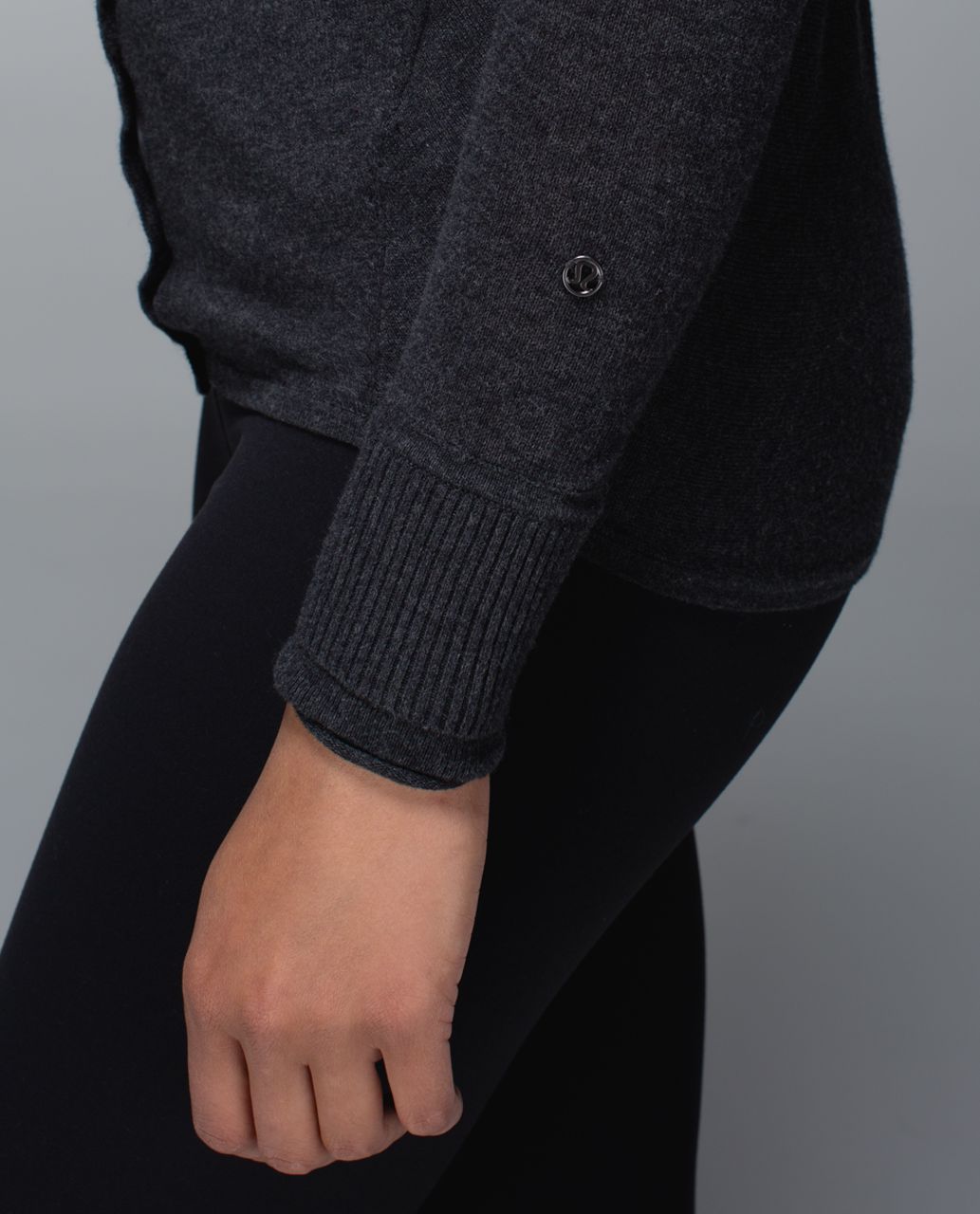 Lululemon After Class Cardigan - Heathered Black / Heathered White