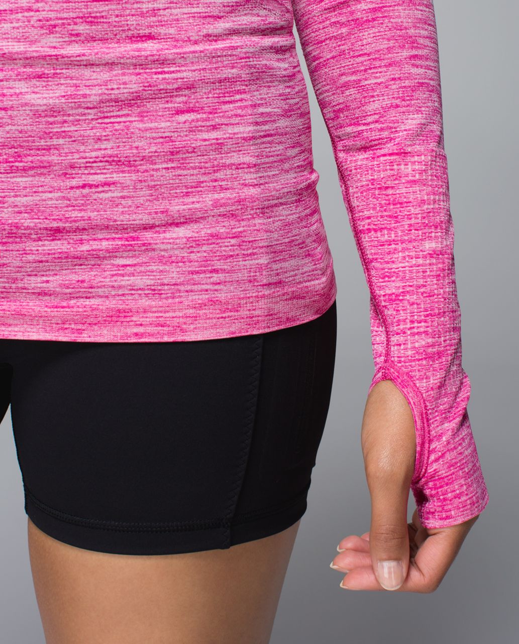 Lululemon Run:  Swiftly Tech Long Sleeve Scoop - Heathered Jewelled Magenta