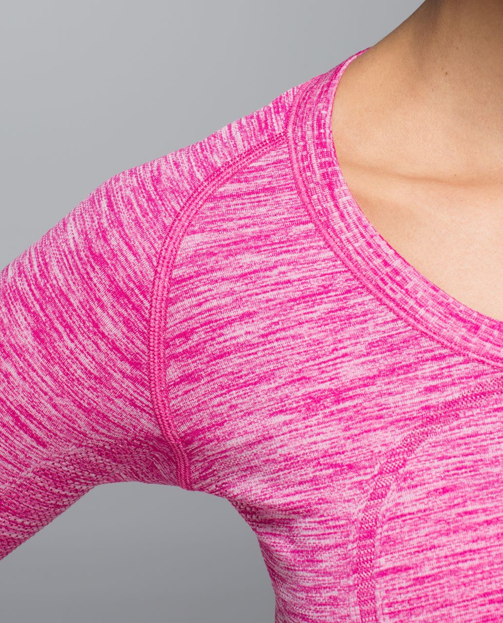 Lululemon Run:  Swiftly Tech Long Sleeve Scoop - Heathered Jewelled Magenta