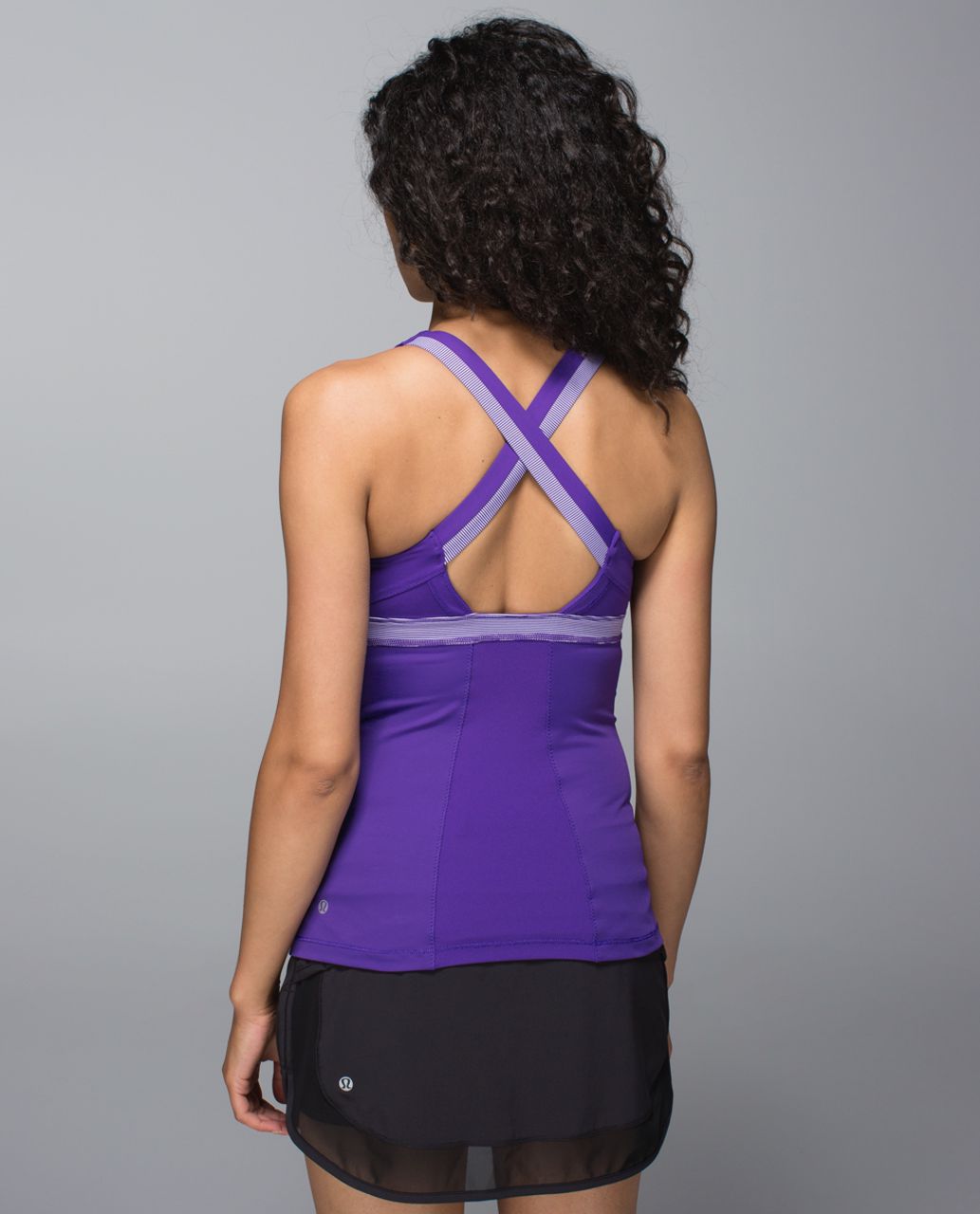 Lululemon Rest Less Tank Heathered Purple Bruised Berry Sports Bra Size: 6