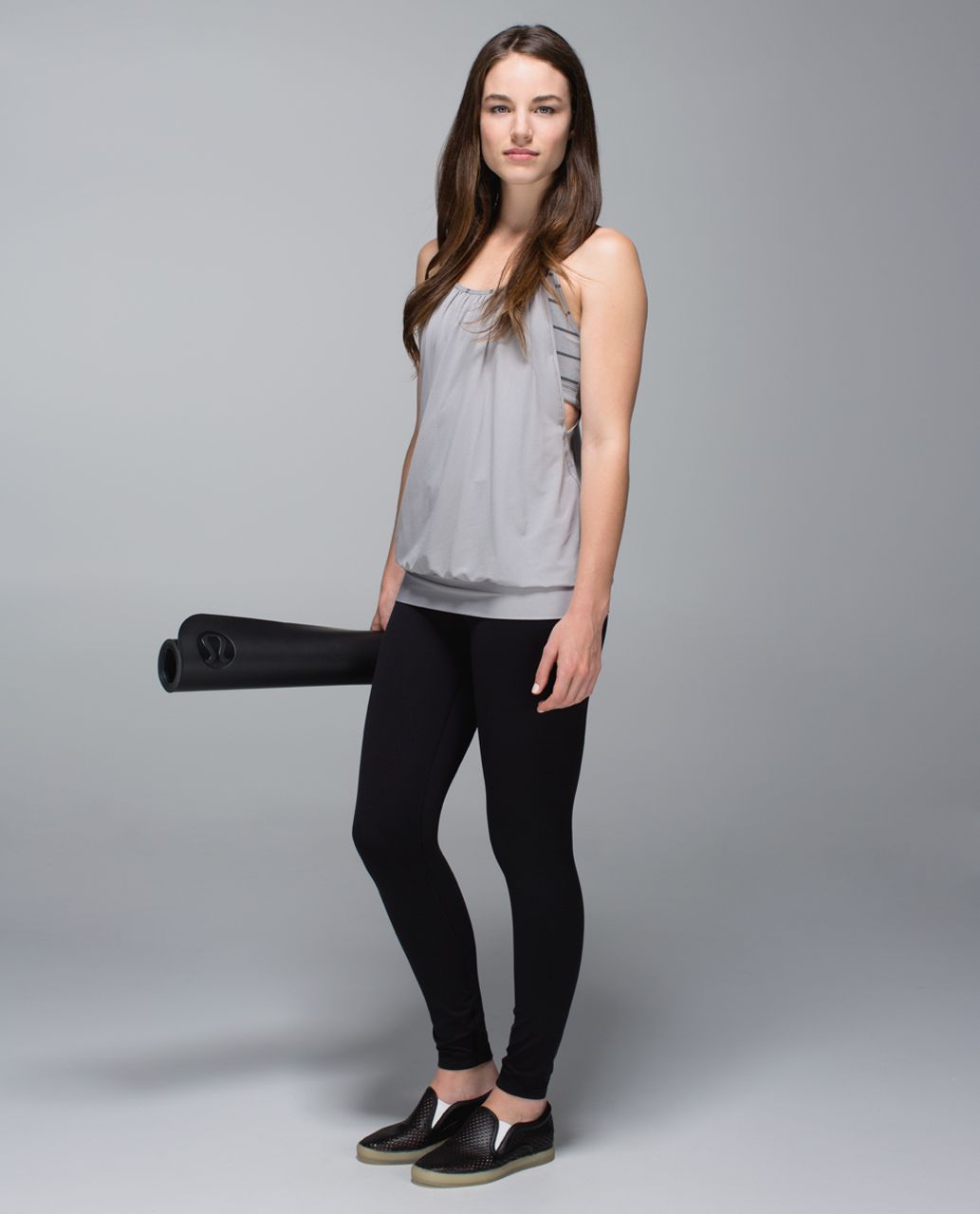 Lululemon No Limits Tank - Ambient Grey / Cayman Stripe Heathered Medium  Grey - lulu fanatics