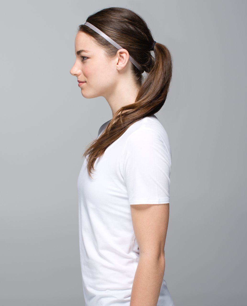 Lululemon Skinniest Satin Pirouette Headband - Ambient Grey