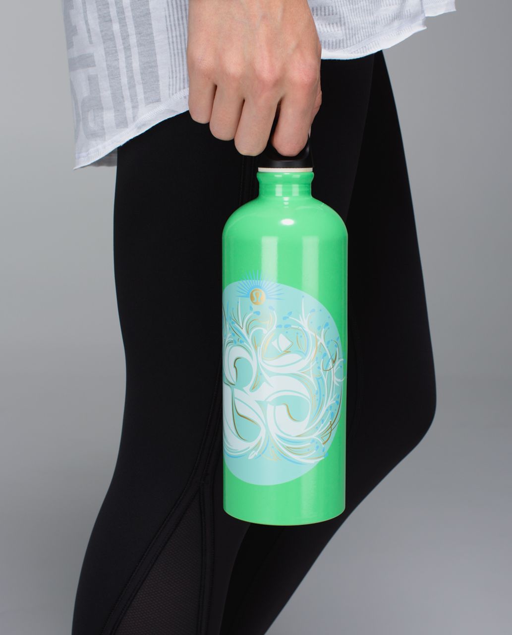 SIGG Lululemon I Heart Love Yoga Blue Aluminum Reusable Sport