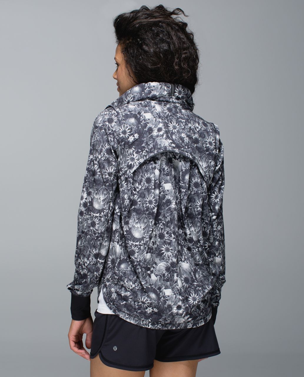 Lululemon Bring Back The Track Jacket - Flowabunga Black Angel Wing / Black