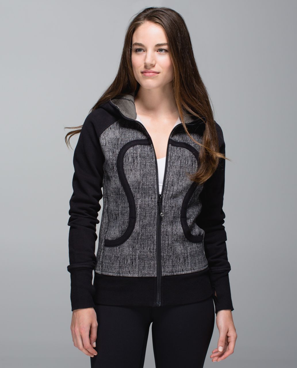 Lululemon Scuba Hoodie II - Burlap Texture Black Dune / Dune / Black / Telemark Print Black Mojave Tan / Black