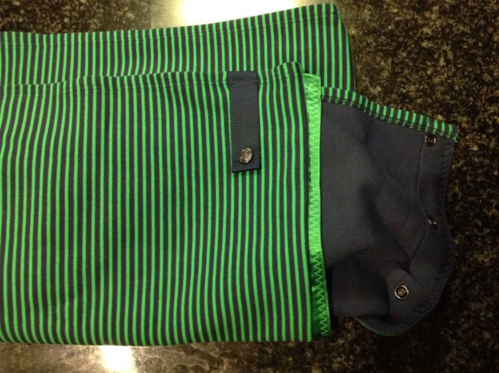 Lululemon Vinyasa Scarf *Rulu - Hyper Stripe Green Bean / Inkwell