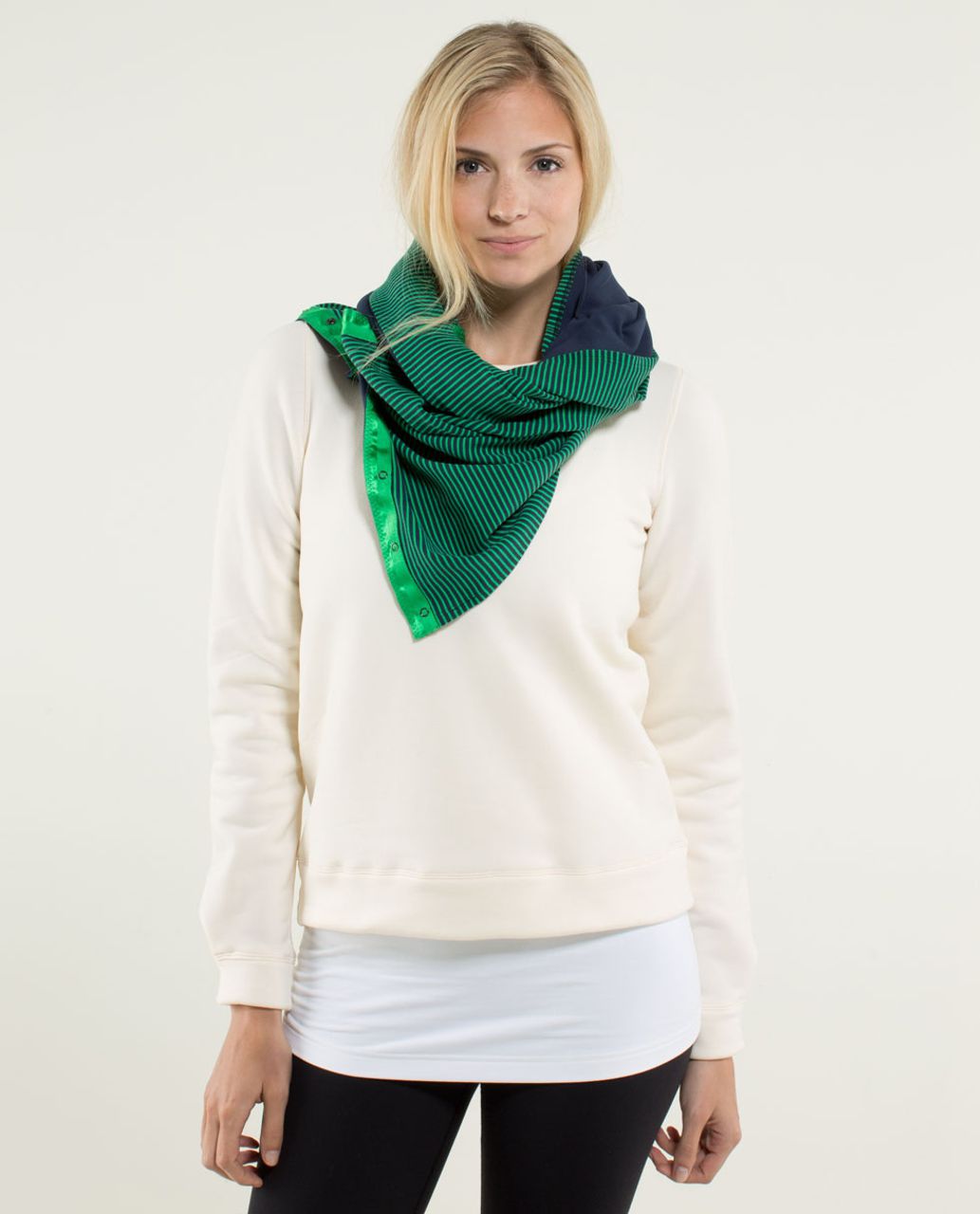 Lululemon Vinyasa Scarf *Rulu - Hyper Stripe Green Bean / Inkwell