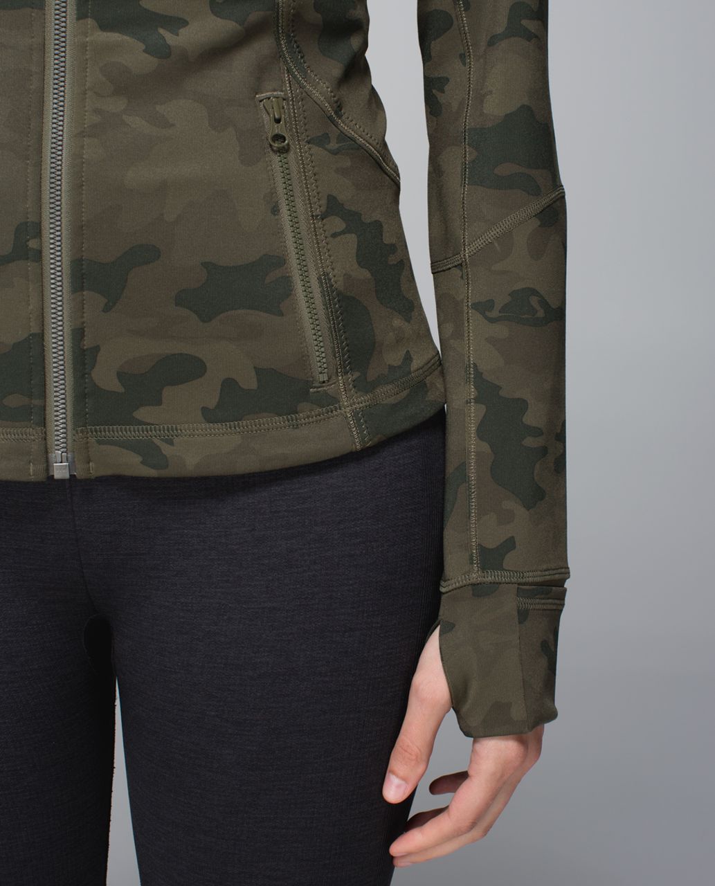 Lululemon Forme Jacket *Cuffins - Savasana Camo 20cm Fatigue Green - lulu  fanatics