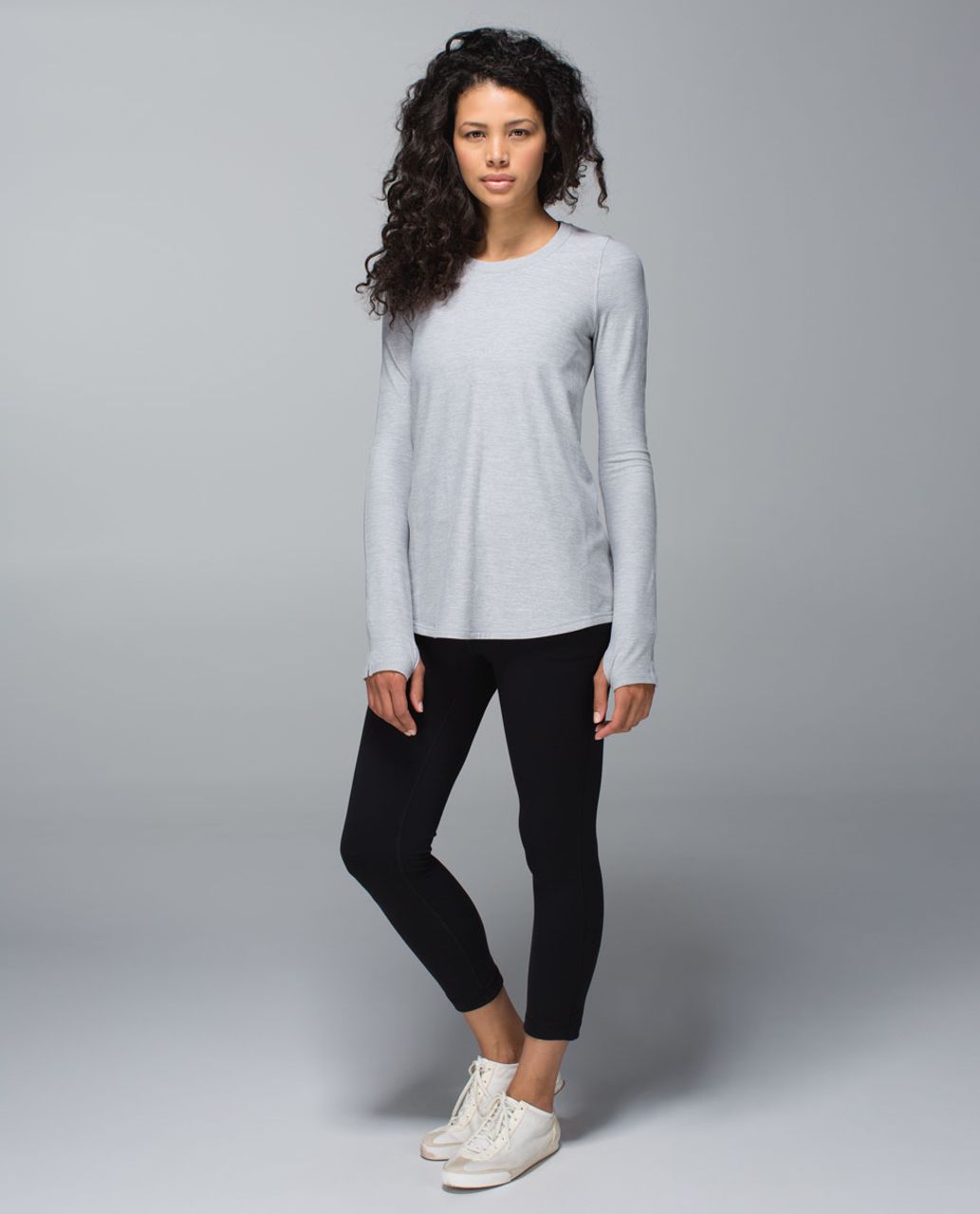 Lululemon Sunshine Coast Long Sleeve - Heathered Medium Grey - lulu fanatics