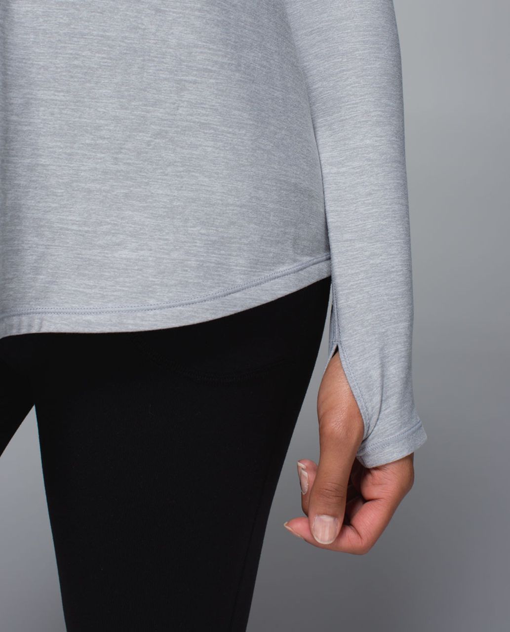 Lululemon Tuck & Flow Long Sleeve - Heathered Medium Grey