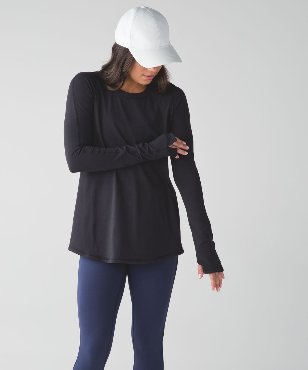 Lululemon Tuck & Flow Long Sleeve - Black (First Release) - lulu fanatics