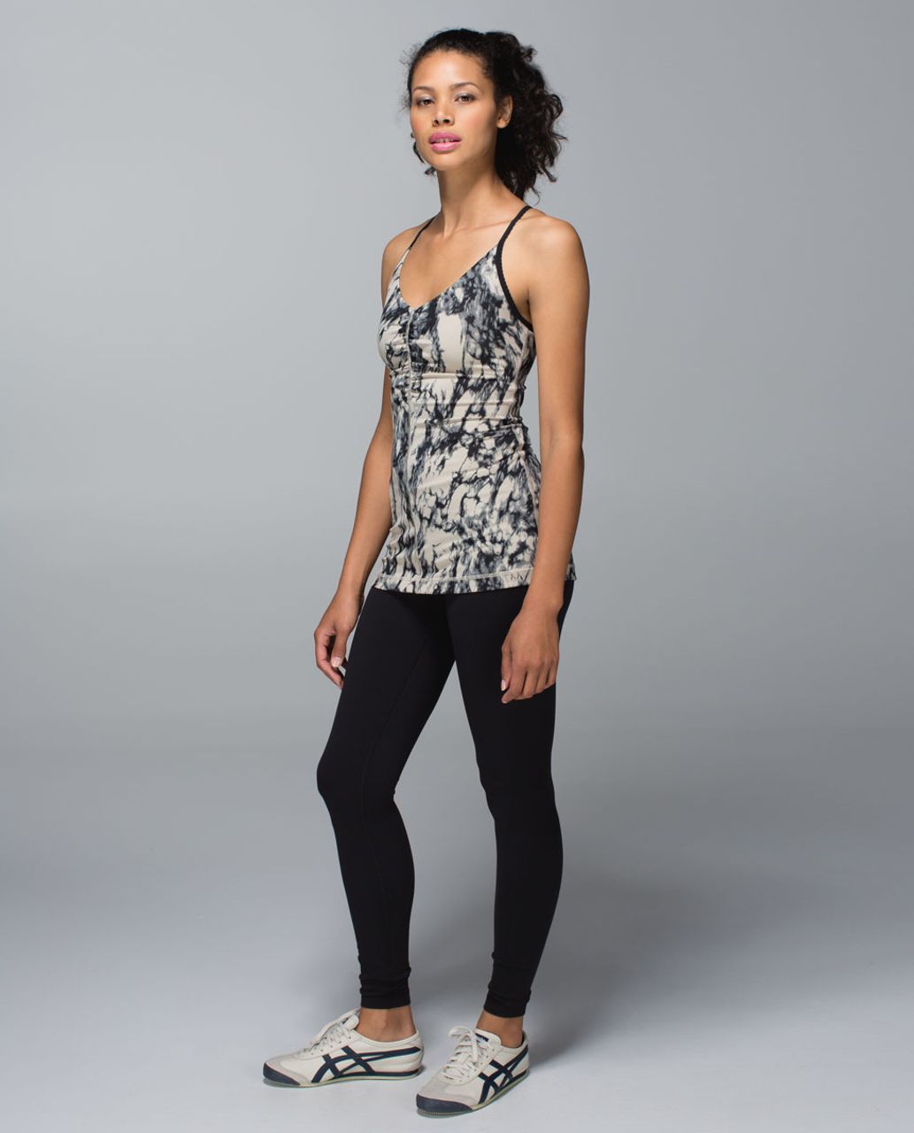 Lululemon Open Your Heart Tank - Great Granite Black Mojave Tan / Black