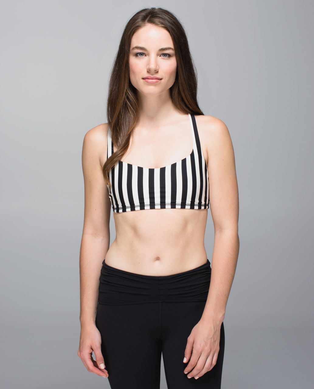 Lululemon Free To Be Bra - Apex Stripe Black Angel Wing / Cayman