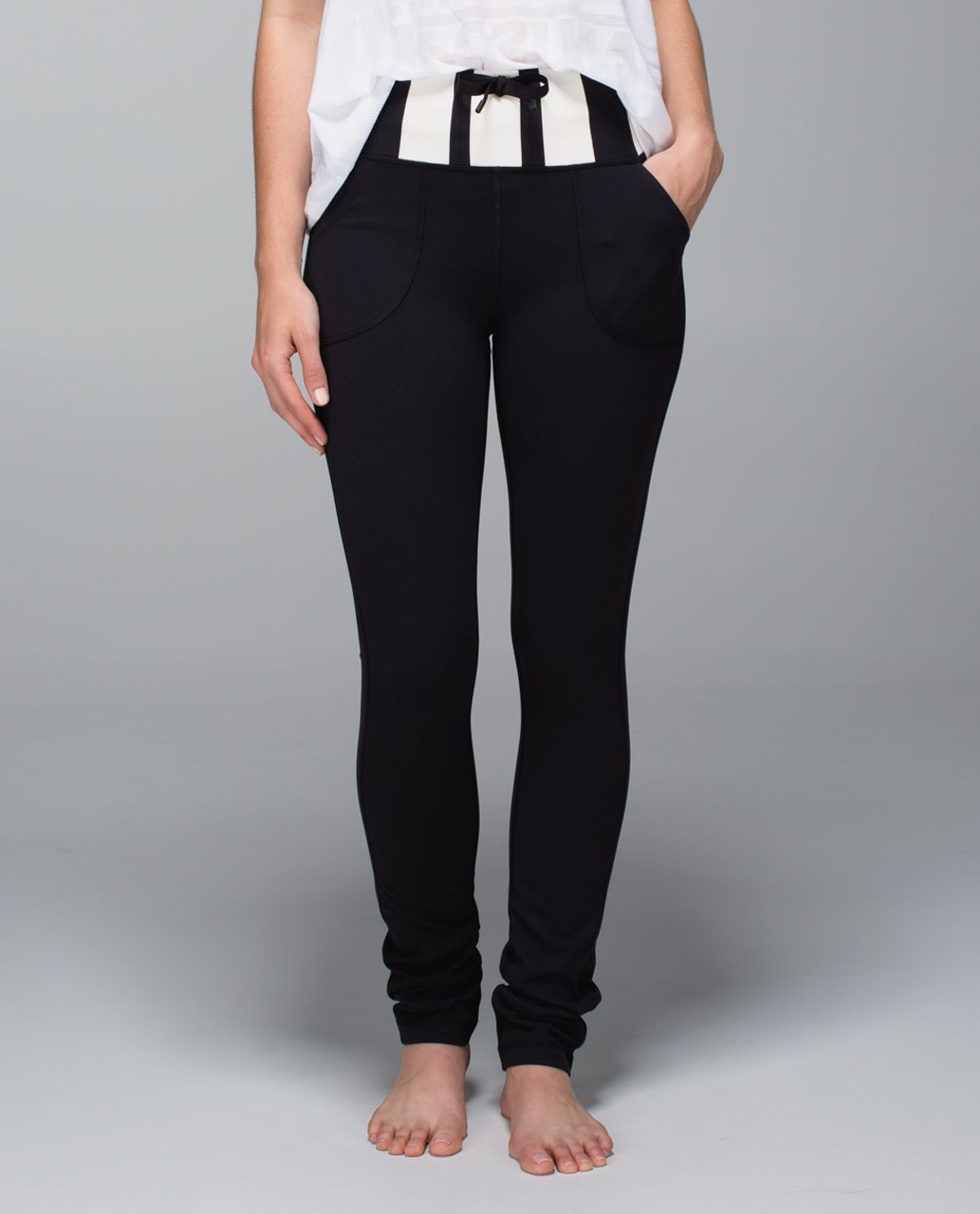 Lululemon Skinny Will Pant *Full-On Luon - Black / Steep Stripe Black Horizontal