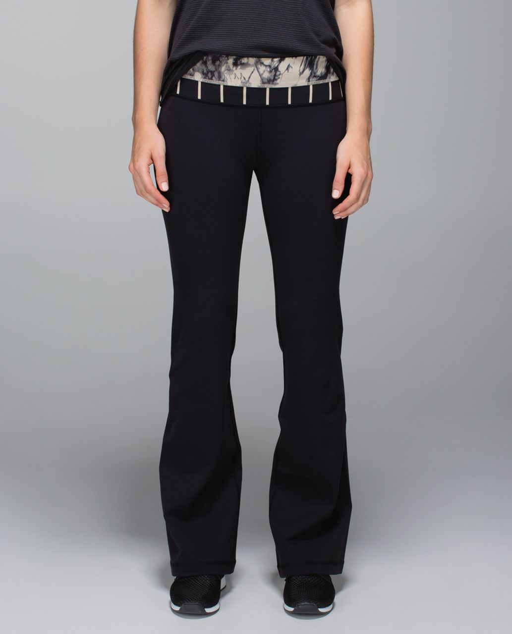 Lululemon Groove Pant *Full-On Luon (Regular) - Black / Great Granite Black Mojave Tan / Cayman Stripe Black Mojave Tan