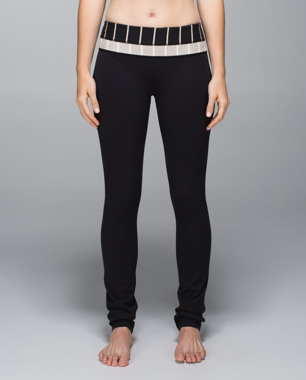 Lululemon Skinny Groove Pant *Full-On Luon - Black / Cayman Stripe Black Mojave Tan / Cayman Stripe Static Wave Mojave Tan Angel Wing