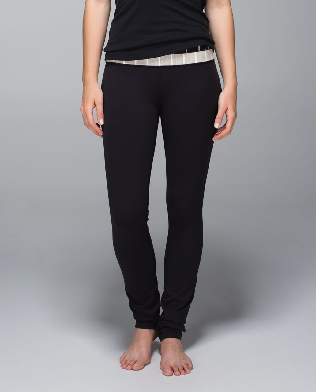 Lululemon Skinny Groove Pant *Full-On Luon - Black / Cayman Stripe Black Mojave Tan / Cayman Stripe Static Wave Mojave Tan Angel Wing