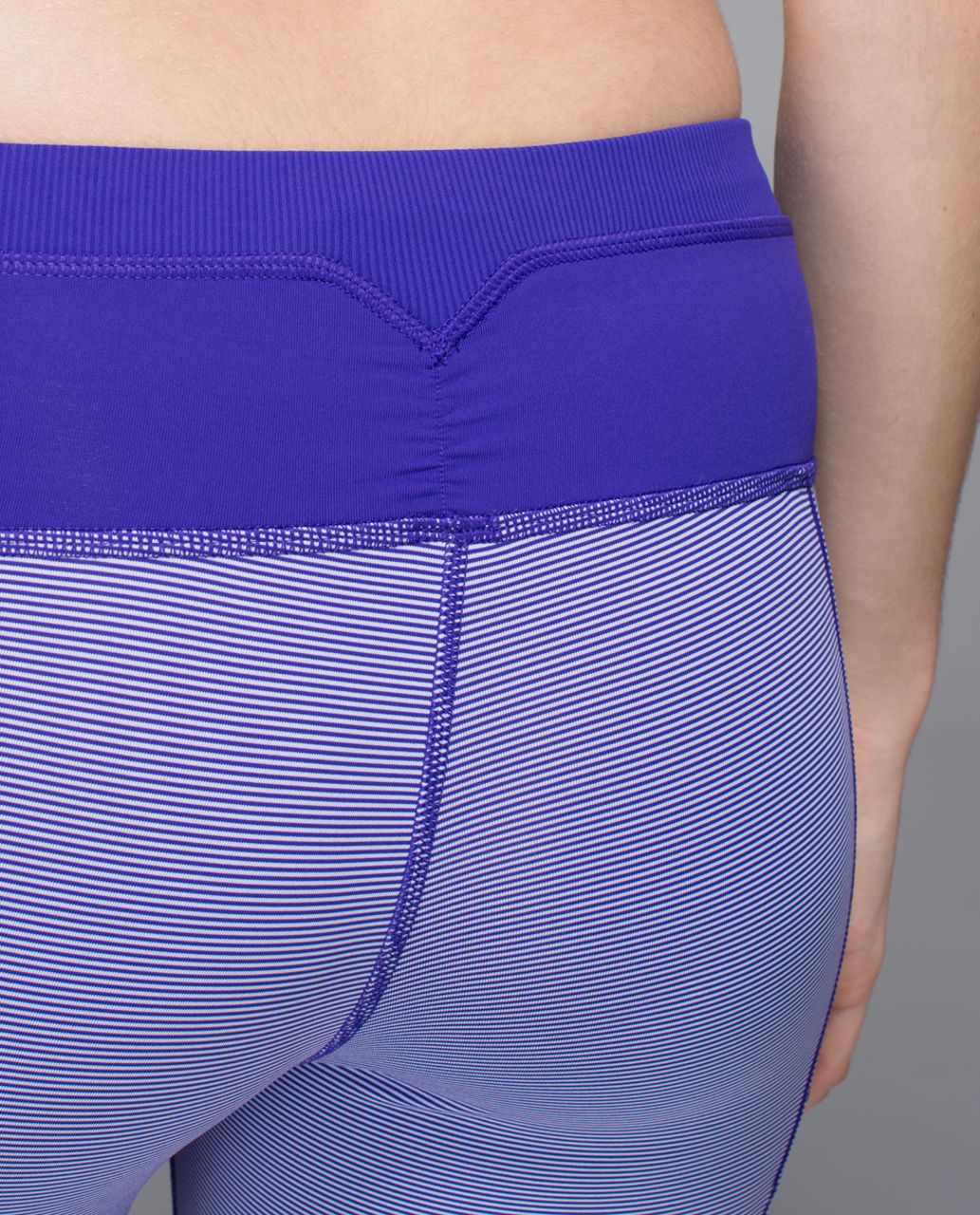 Lululemon Run For Fun Crop - Wee Stripe Bruised Berry / Bruised Berry