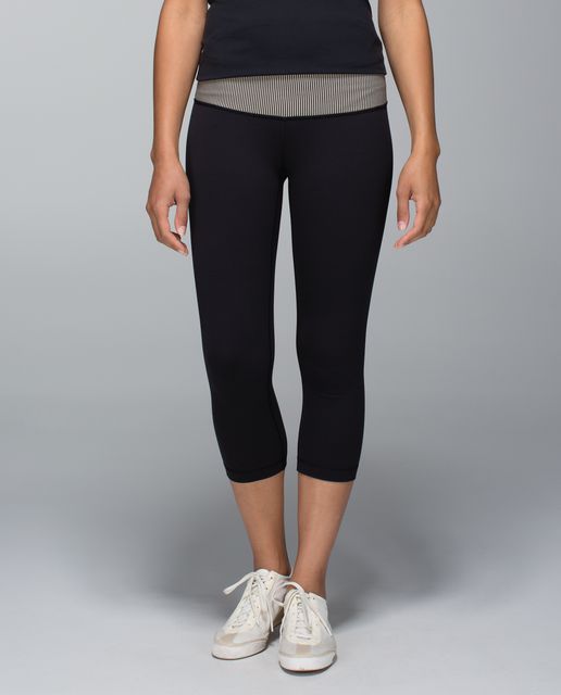 Lululemon Wunder Under Crop (Laser) *Full-On Luon - Black - lulu fanatics