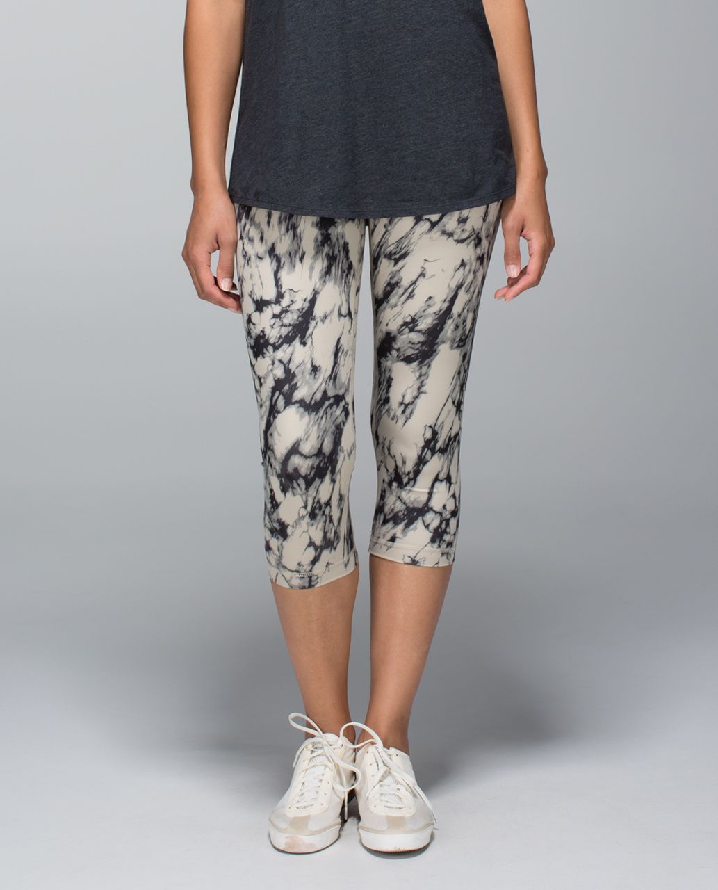 Lululemon Wunder Under Crop *Full-On Luxtreme (Print) - Great Granite Black Mojave Tan