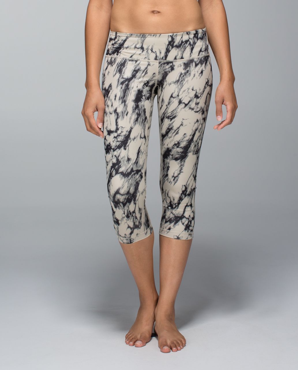 Lululemon Wunder Under Crop *Full-On Luxtreme (Print) - Great Granite Black Mojave Tan