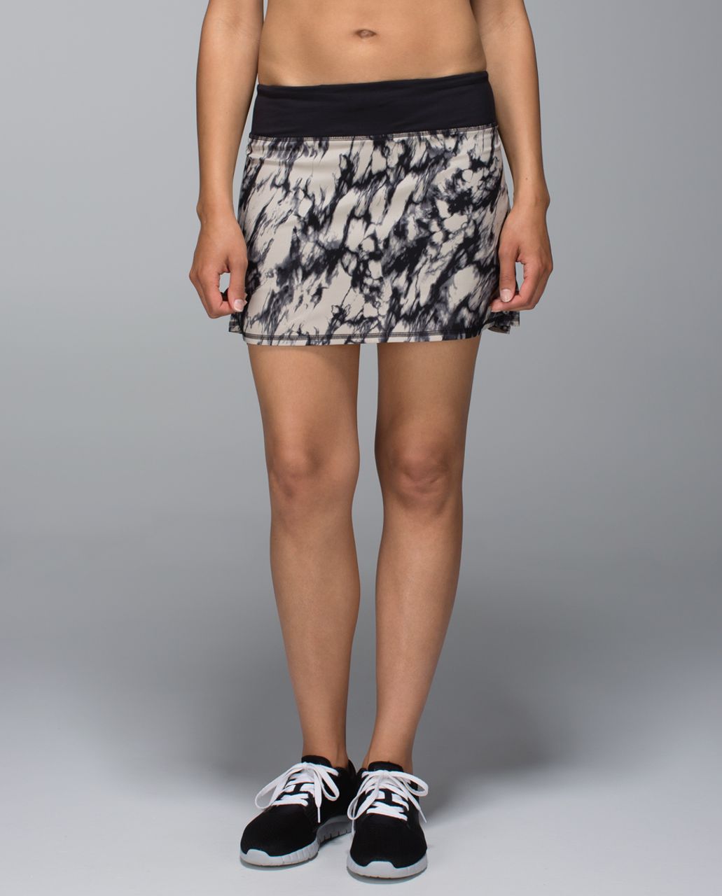 Lululemon Run:  Pace Setter Skirt *2-way Stretch (Tall) - Great Granite Black Mojave Tan / Black