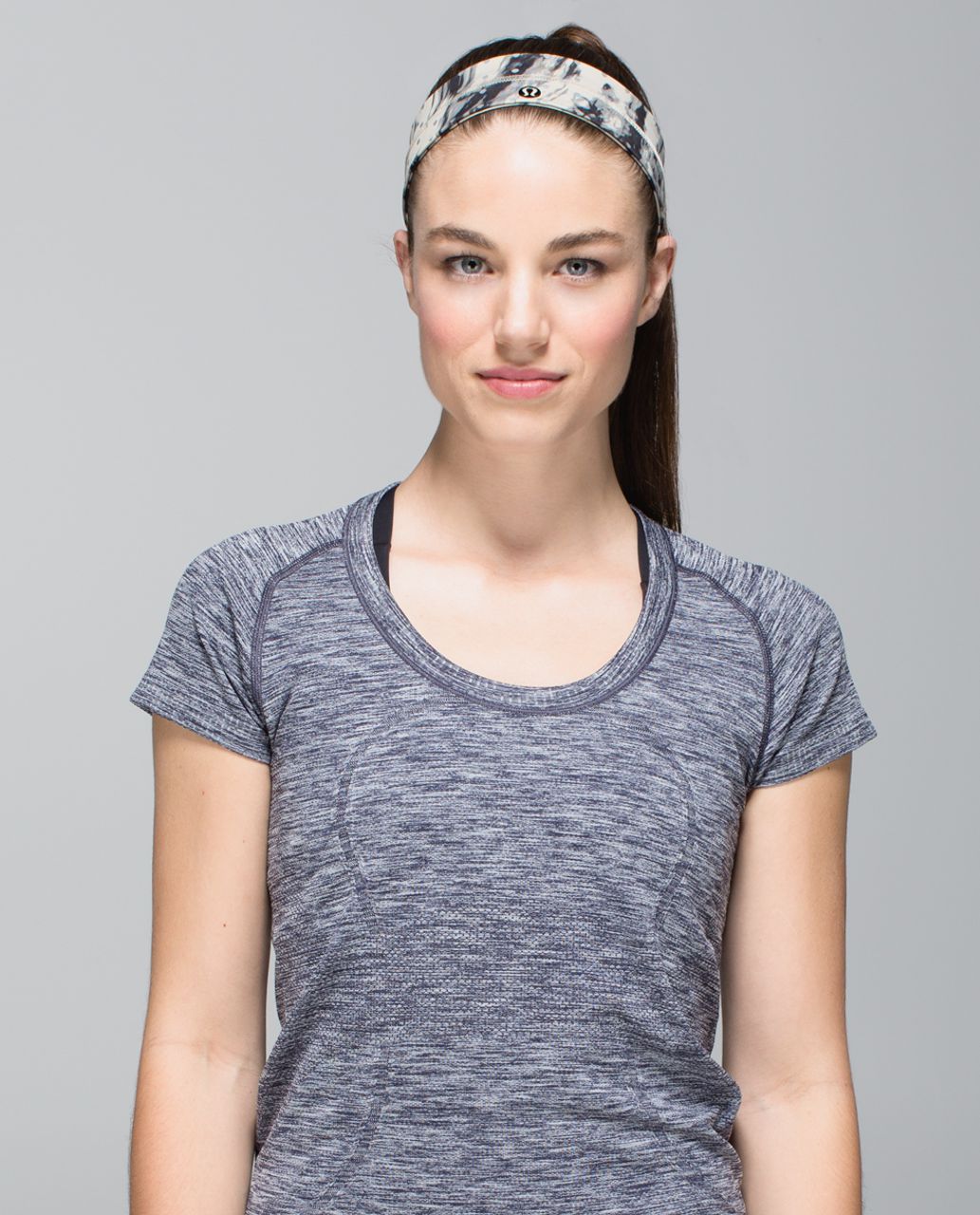 Lululemon Fly Away Tamer Headband *Luxtreme (Reflective) - Great Granite Black Mojave Tan