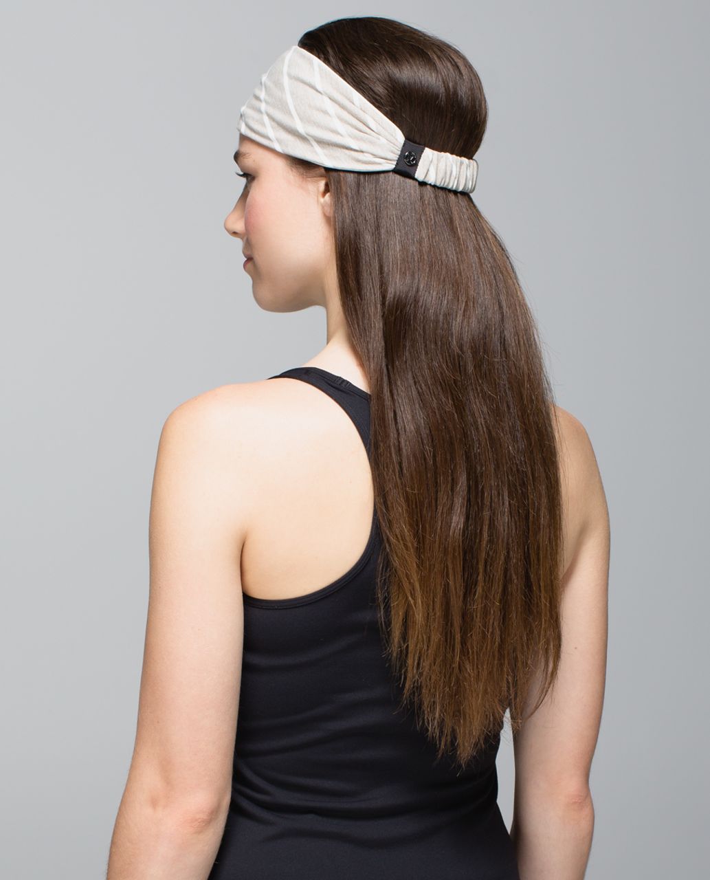 Lululemon Bang Buster Headband *Reversible - Cayman Stripe Static Wave Mojave Tan Angel Wing / Angel Wing