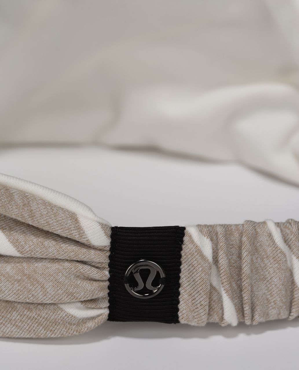 Lululemon Bang Buster Headband *Reversible - Cayman Stripe Static Wave Mojave Tan Angel Wing / Angel Wing