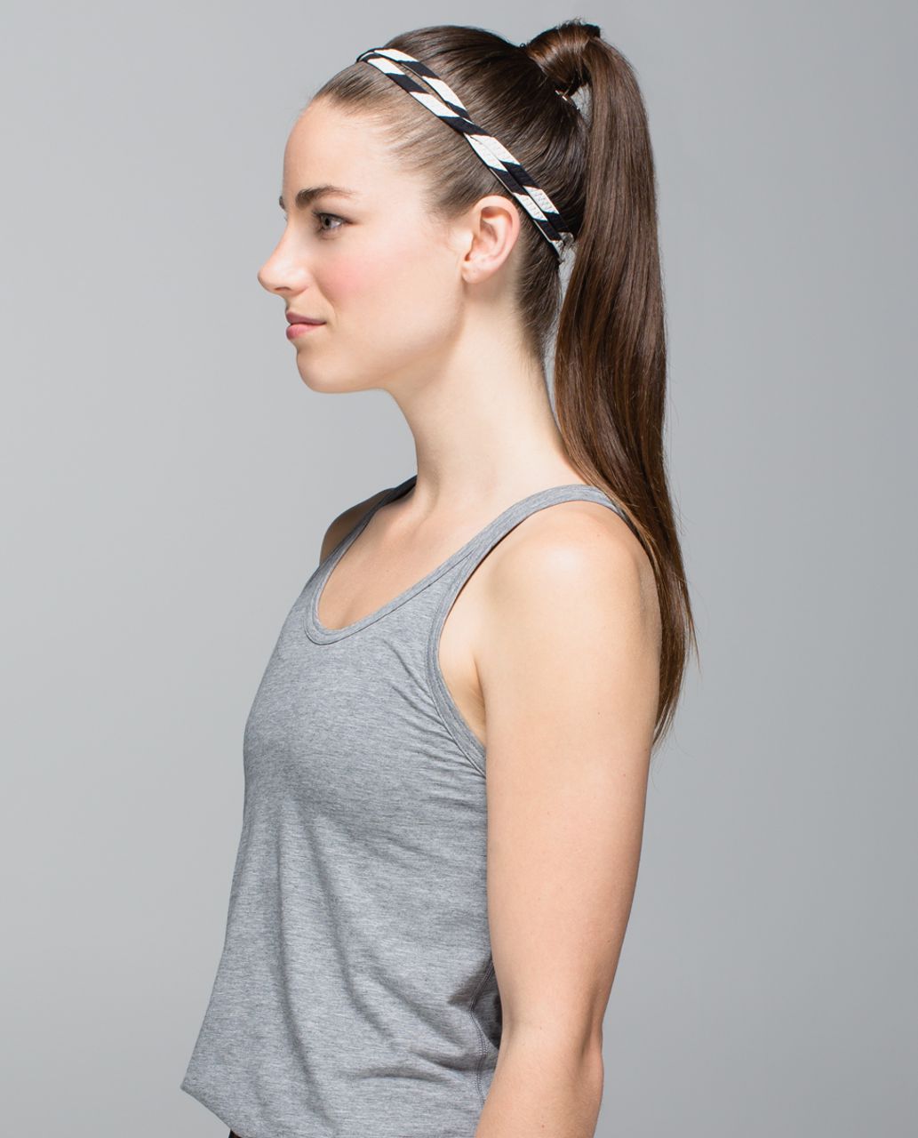 Lululemon Criss Cross Headband - Apex Stripe Black Angel Wing