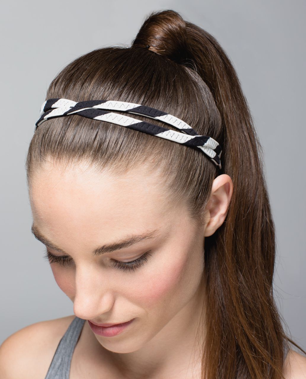 Lululemon Criss Cross Headband - Apex Stripe Black Angel Wing