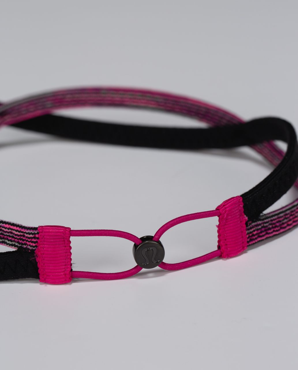 Lululemon Criss Cross Headband - Black / Wee Are From Space Jewelled Magenta