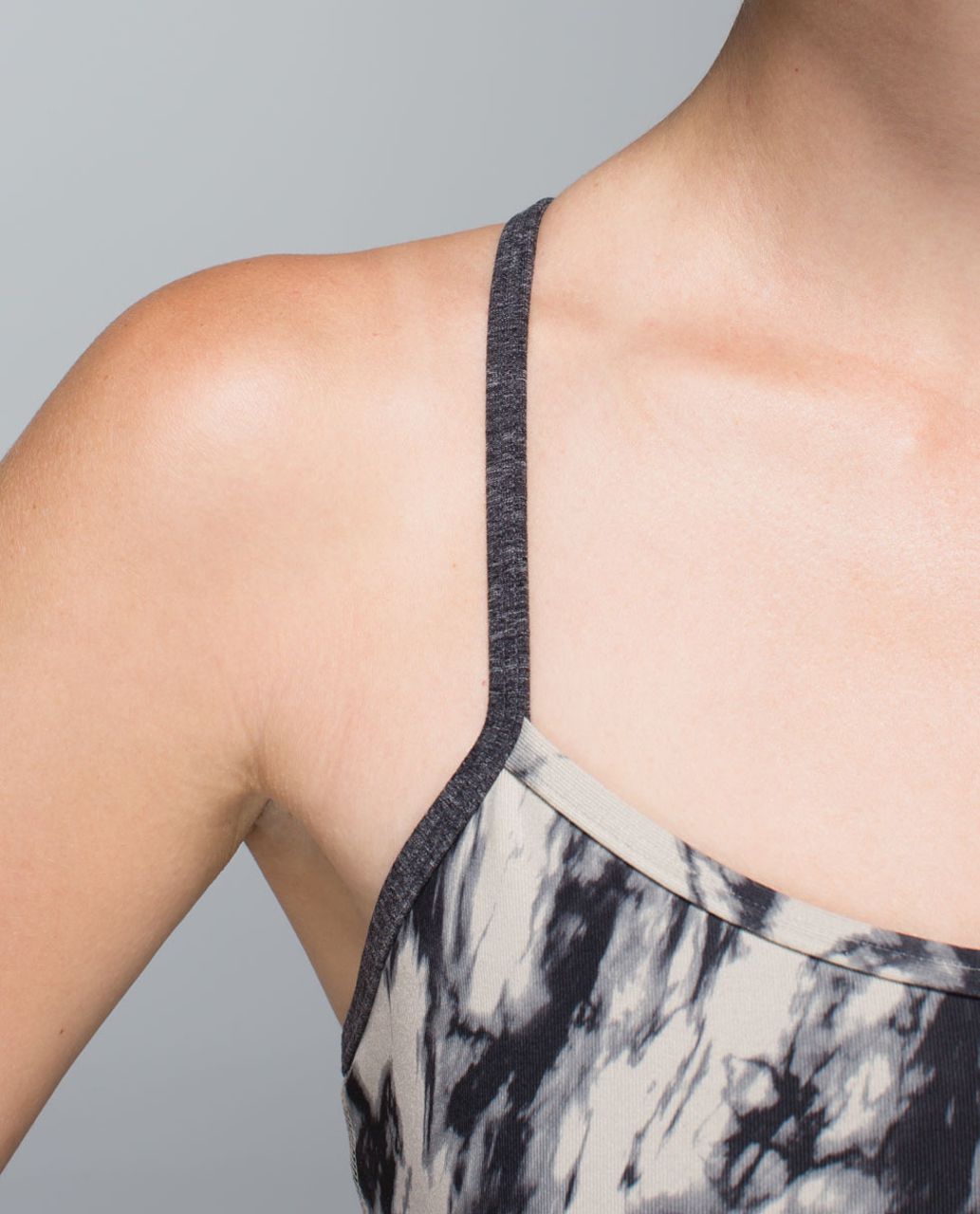 Lululemon Power Y Tank *Luon - Great Granite Black Mojave Tan / Heathered Black