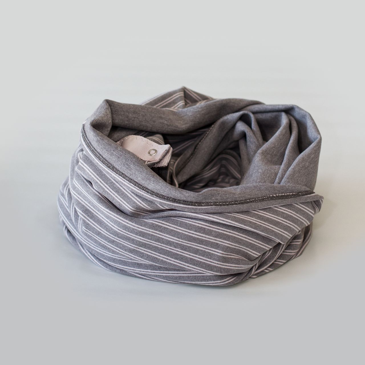 Lululemon Vinyasa Scarf *Rulu - Double Trouble Stripe Neutral Blush Heathered Slate / Heathered Slate